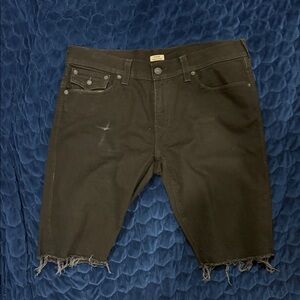 True Religion Black denim Jean shorts